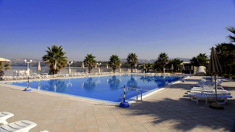 Pool p Hotel Dioscuri, Sicilien, Italien